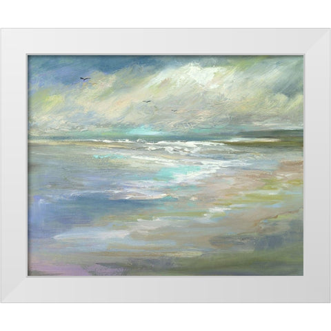 Beach Light I White Modern Wood Framed Art Print by Finch, Sheila
