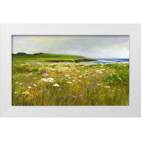 Montara Bluffs White Modern Wood Framed Art Print by Finch, Sheila