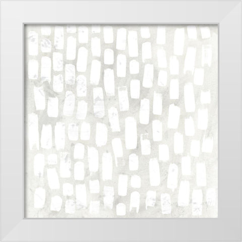 Cobblestone I White Modern Wood Framed Art Print by Vess, June Erica