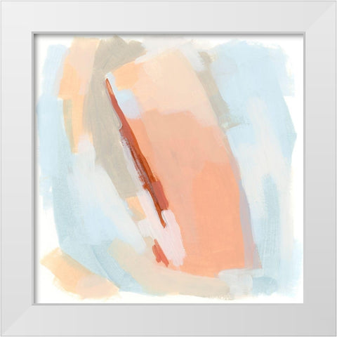 Pastel Swipe I White Modern Wood Framed Art Print by Vess, June Erica