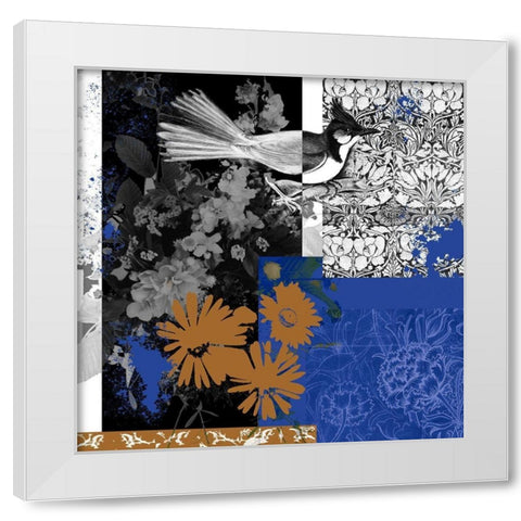 Bird Fragment I White Modern Wood Framed Art Print by Wang, Melissa