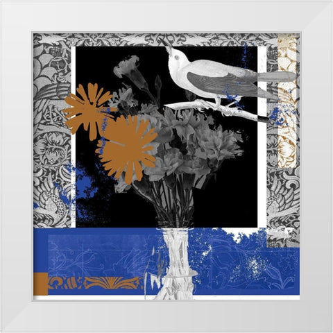 Bird Fragment IV White Modern Wood Framed Art Print by Wang, Melissa