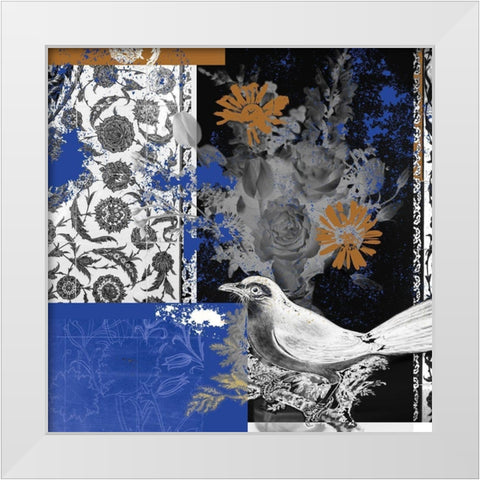 Bird Fragment VI White Modern Wood Framed Art Print by Wang, Melissa