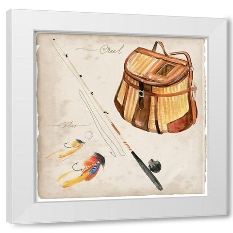 Tackle Box I White Modern Wood Framed Art Print by Parker, Jennifer Paxton