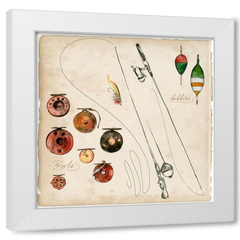 Tackle Box II White Modern Wood Framed Art Print by Parker, Jennifer Paxton