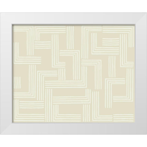 The Collision I White Modern Wood Framed Art Print by Wang, Melissa