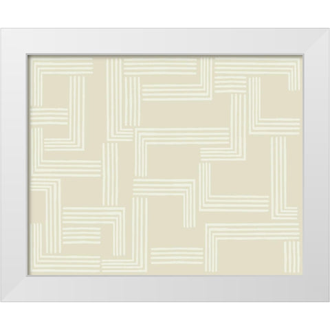 The Collision II White Modern Wood Framed Art Print by Wang, Melissa