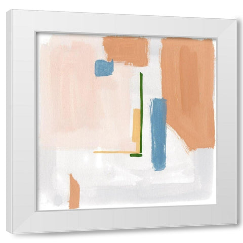 Warm Tone I White Modern Wood Framed Art Print by Wang, Melissa