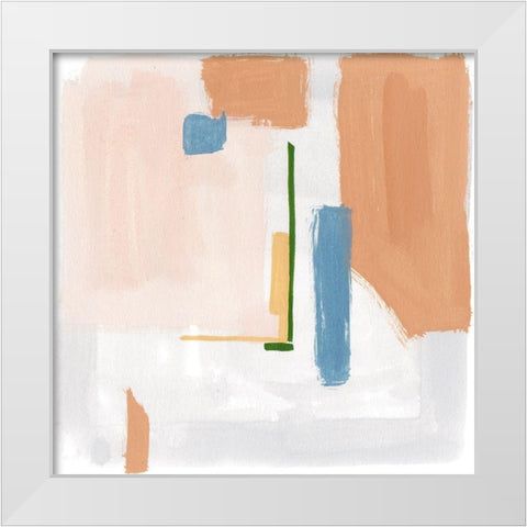 Warm Tone I White Modern Wood Framed Art Print by Wang, Melissa