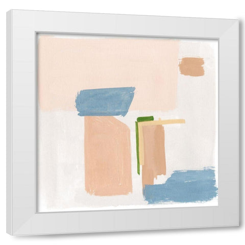 Warm Tone III White Modern Wood Framed Art Print by Wang, Melissa