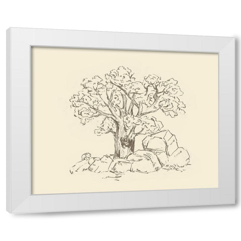 Wooded Path I White Modern Wood Framed Art Print by Wang, Melissa