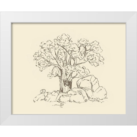 Wooded Path I White Modern Wood Framed Art Print by Wang, Melissa