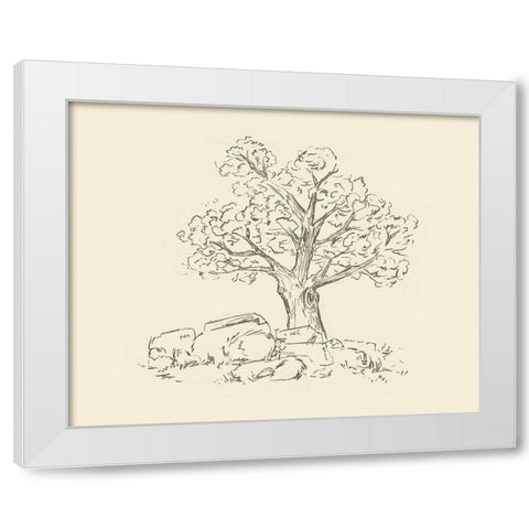 Wooded Path II White Modern Wood Framed Art Print by Wang, Melissa