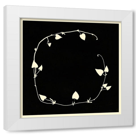 Vine of Hearts I White Modern Wood Framed Art Print by Wang, Melissa