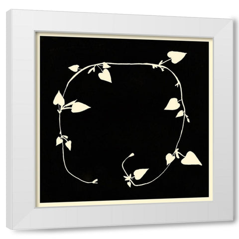 Vine of Hearts II White Modern Wood Framed Art Print by Wang, Melissa