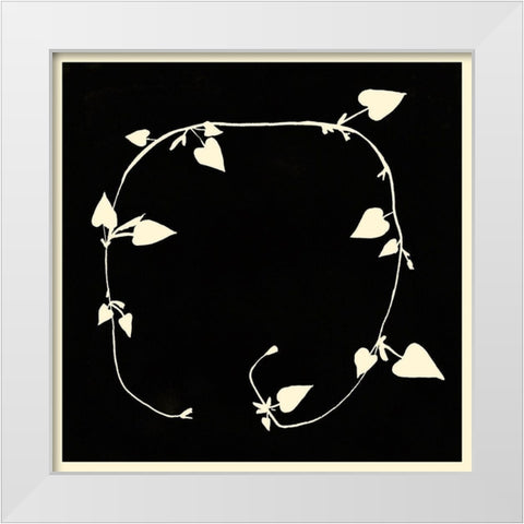 Vine of Hearts II White Modern Wood Framed Art Print by Wang, Melissa