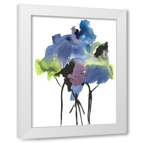 Natures Bouquet I White Modern Wood Framed Art Print by Combs, Joyce