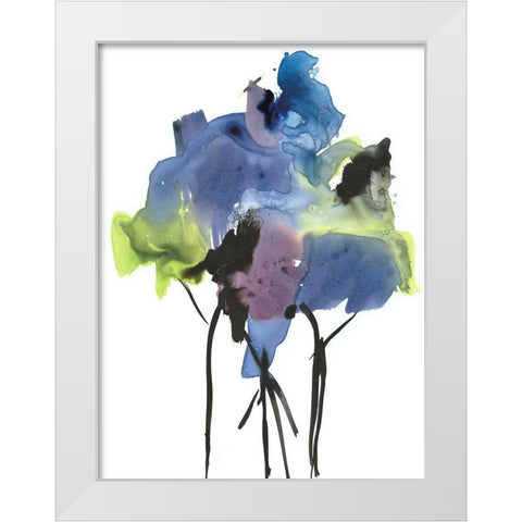 Natures Bouquet I White Modern Wood Framed Art Print by Combs, Joyce