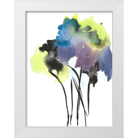 Natures Bouquet II White Modern Wood Framed Art Print by Combs, Joyce