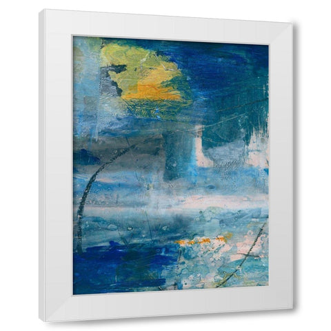 Spring Winds I White Modern Wood Framed Art Print by Combs, Joyce