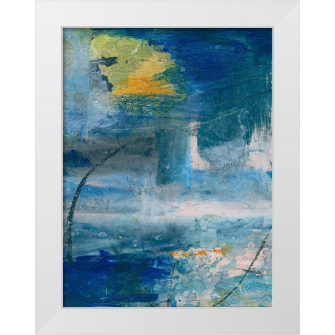 Spring Winds I White Modern Wood Framed Art Print by Combs, Joyce