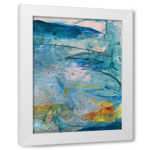 Spring Winds V White Modern Wood Framed Art Print by Combs, Joyce