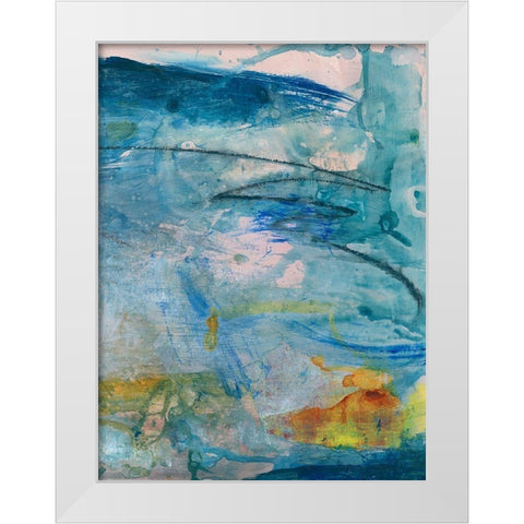 Spring Winds V White Modern Wood Framed Art Print by Combs, Joyce