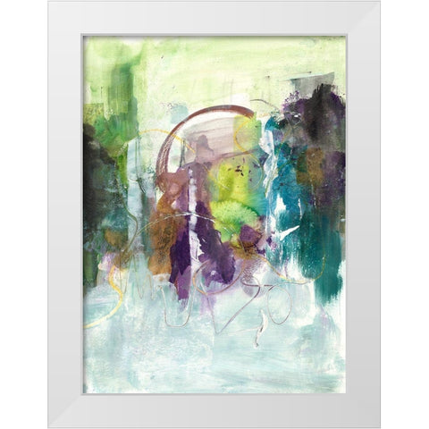 Moving On I White Modern Wood Framed Art Print by Combs, Joyce