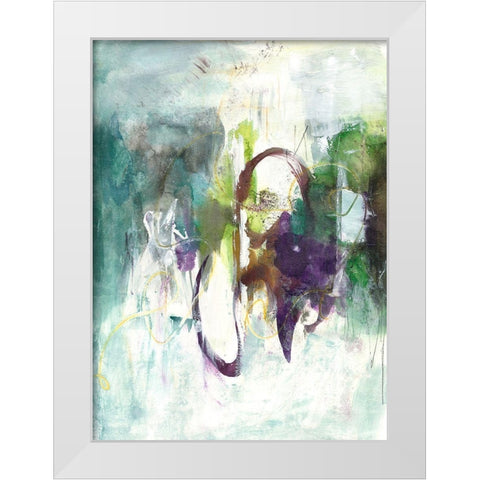 Moving On II White Modern Wood Framed Art Print by Combs, Joyce