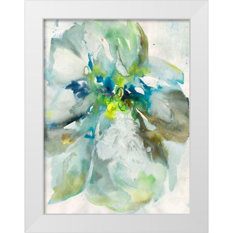 Maybe Petunias I White Modern Wood Framed Art Print by Combs, Joyce