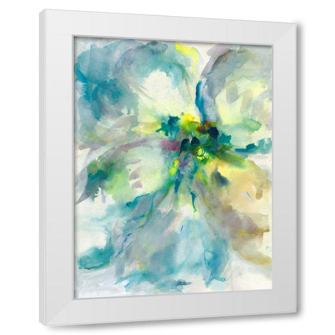 Maybe Petunias II White Modern Wood Framed Art Print by Combs, Joyce