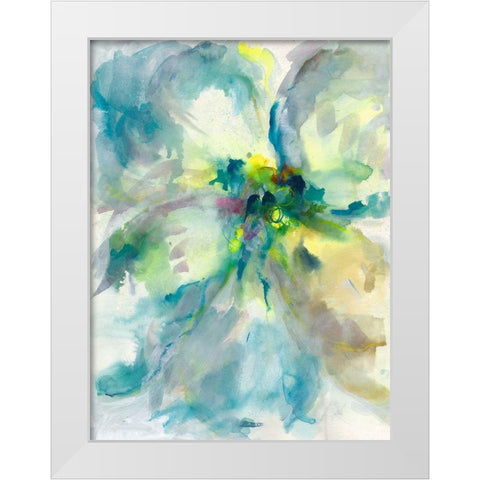 Maybe Petunias II White Modern Wood Framed Art Print by Combs, Joyce