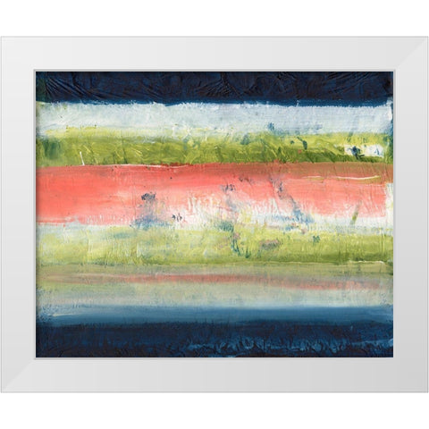 Natures Flag I White Modern Wood Framed Art Print by Combs, Joyce
