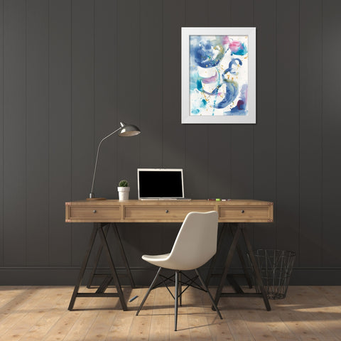 Fiesta I White Modern Wood Framed Art Print by Combs, Joyce
