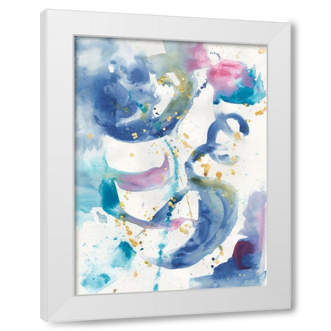 Fiesta I White Modern Wood Framed Art Print by Combs, Joyce