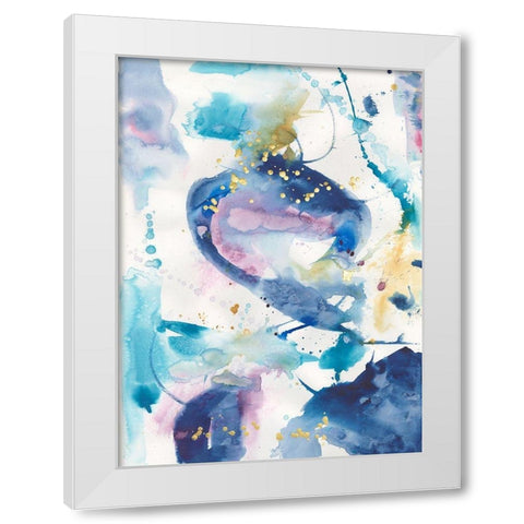 Fiesta II White Modern Wood Framed Art Print by Combs, Joyce