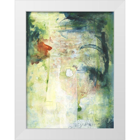 Natures Elements II White Modern Wood Framed Art Print by Combs, Joyce