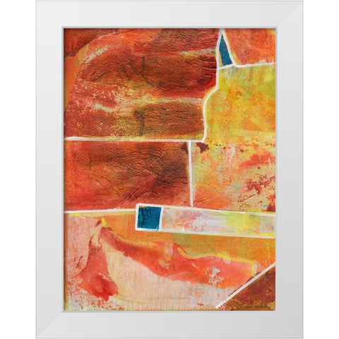 Primary Connection IV White Modern Wood Framed Art Print by Combs, Joyce