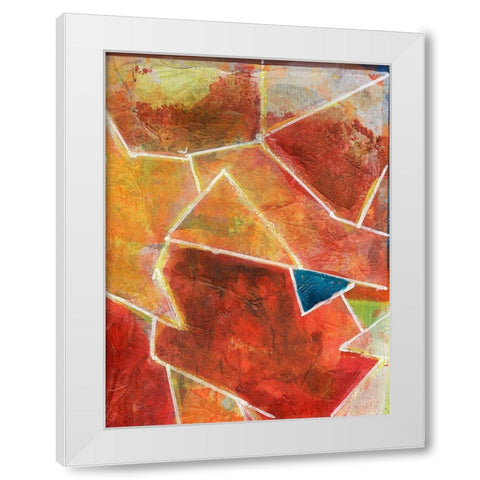 Primary Connection VII White Modern Wood Framed Art Print by Combs, Joyce