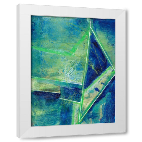 Geometric in Cool II White Modern Wood Framed Art Print by Combs, Joyce