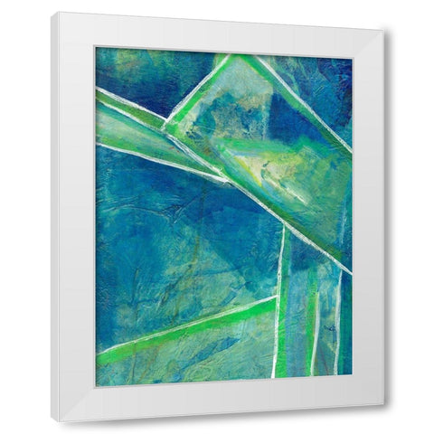 Geometric in Cool IV White Modern Wood Framed Art Print by Combs, Joyce