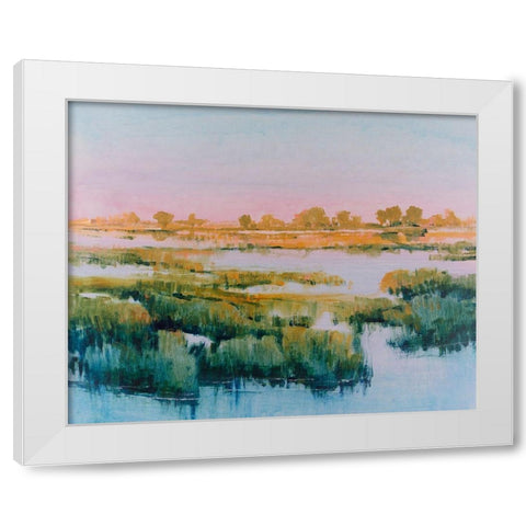 Marshland View I White Modern Wood Framed Art Print by OToole, Tim