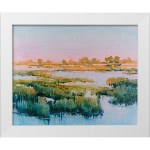 Marshland View I White Modern Wood Framed Art Print by OToole, Tim