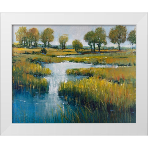 Marshland View III White Modern Wood Framed Art Print by OToole, Tim