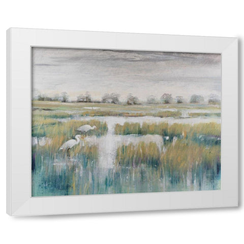 Marshland View V White Modern Wood Framed Art Print by OToole, Tim