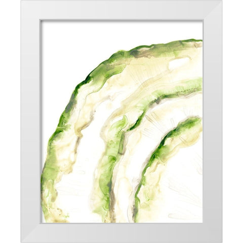 Lichen Halo I White Modern Wood Framed Art Print by Vess, June Erica