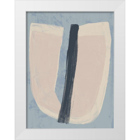 Paper Slice I White Modern Wood Framed Art Print by Vess, June Erica