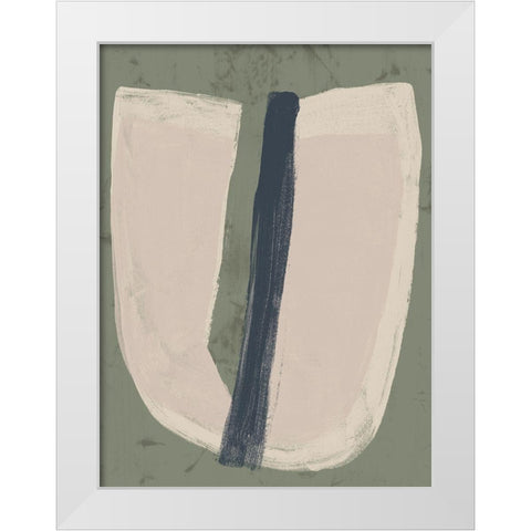 Paper Slice III White Modern Wood Framed Art Print by Vess, June Erica