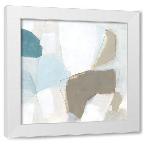 Mist Shapes I White Modern Wood Framed Art Print by Vess, June Erica