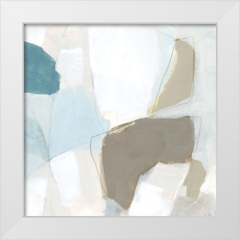 Mist Shapes I White Modern Wood Framed Art Print by Vess, June Erica